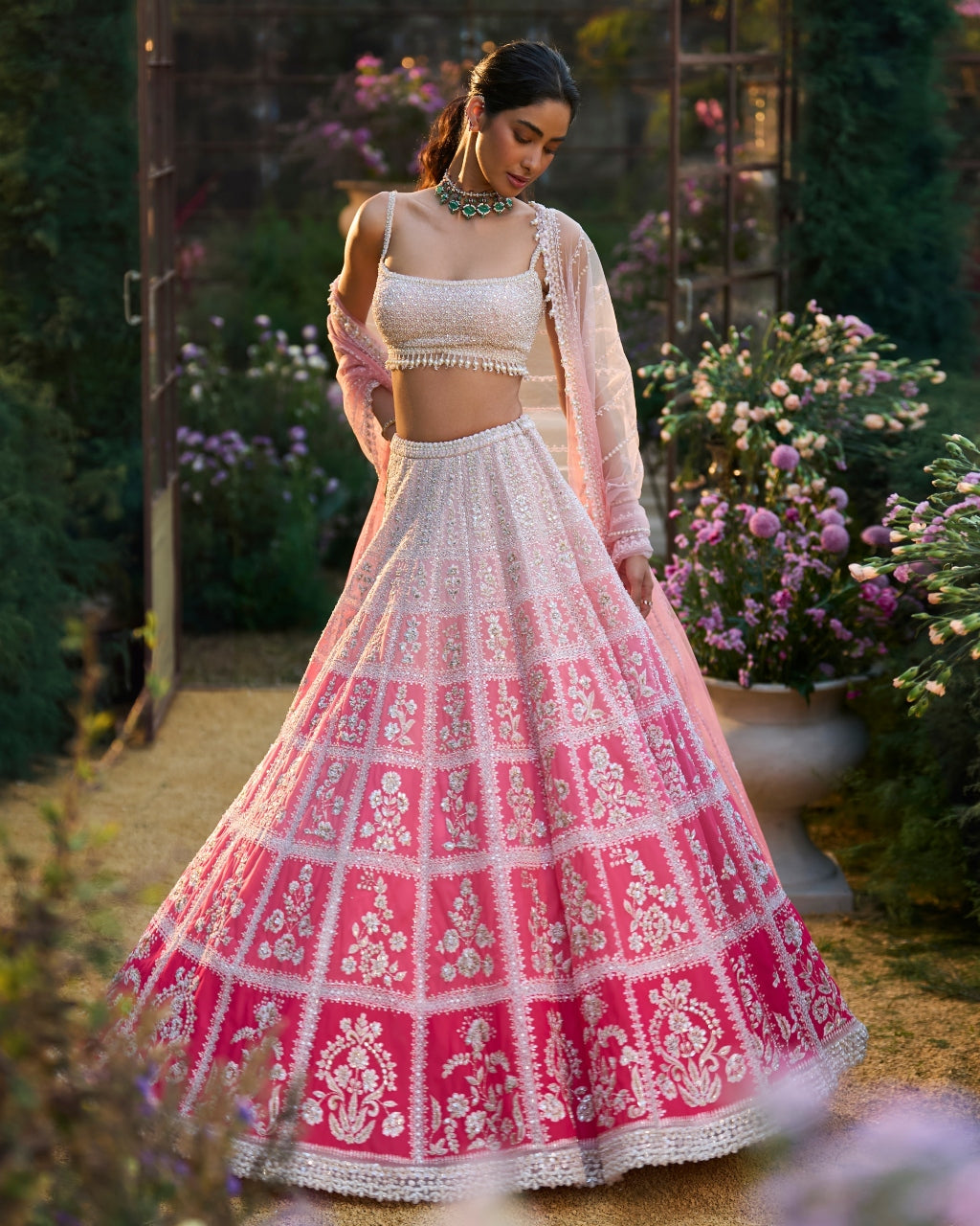 Ombre Pink Lehenga Set By KYNAH, Luxury Indian Fashion & Bridal Wear
