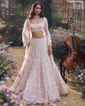 Powder Peach Dori Lehenga Set By KYNAH, Luxury Indian Fashion & Bridal Wear