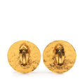 Gold Plated CC Round 31 Rue Cambon Clip on Earrings