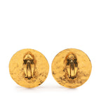 Gold Plated CC Round 31 Rue Cambon Clip on Earrings