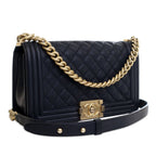 Old Medium Quilted Caviar Boy Flap