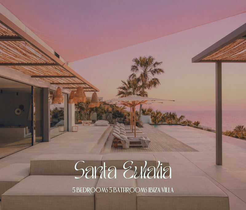 Seafront Stylish Ibiza Villa Facing Formentera with Breathtaking Sunrise Views and Pink Sunsets in Roca Llisa