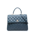 Large Lambskin Trendy CC Top Handle Flap