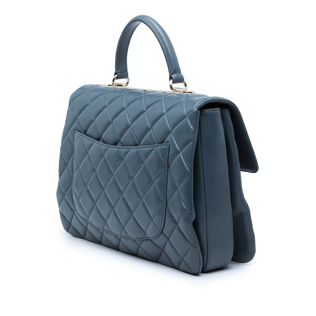 Large Lambskin Trendy CC Top Handle Flap