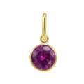 Round Pink Sapphire Charm
