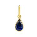 Pear Blue Sapphire Charm