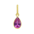 Pear Pink Sapphire Charm