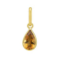 Pear Citrine Charm