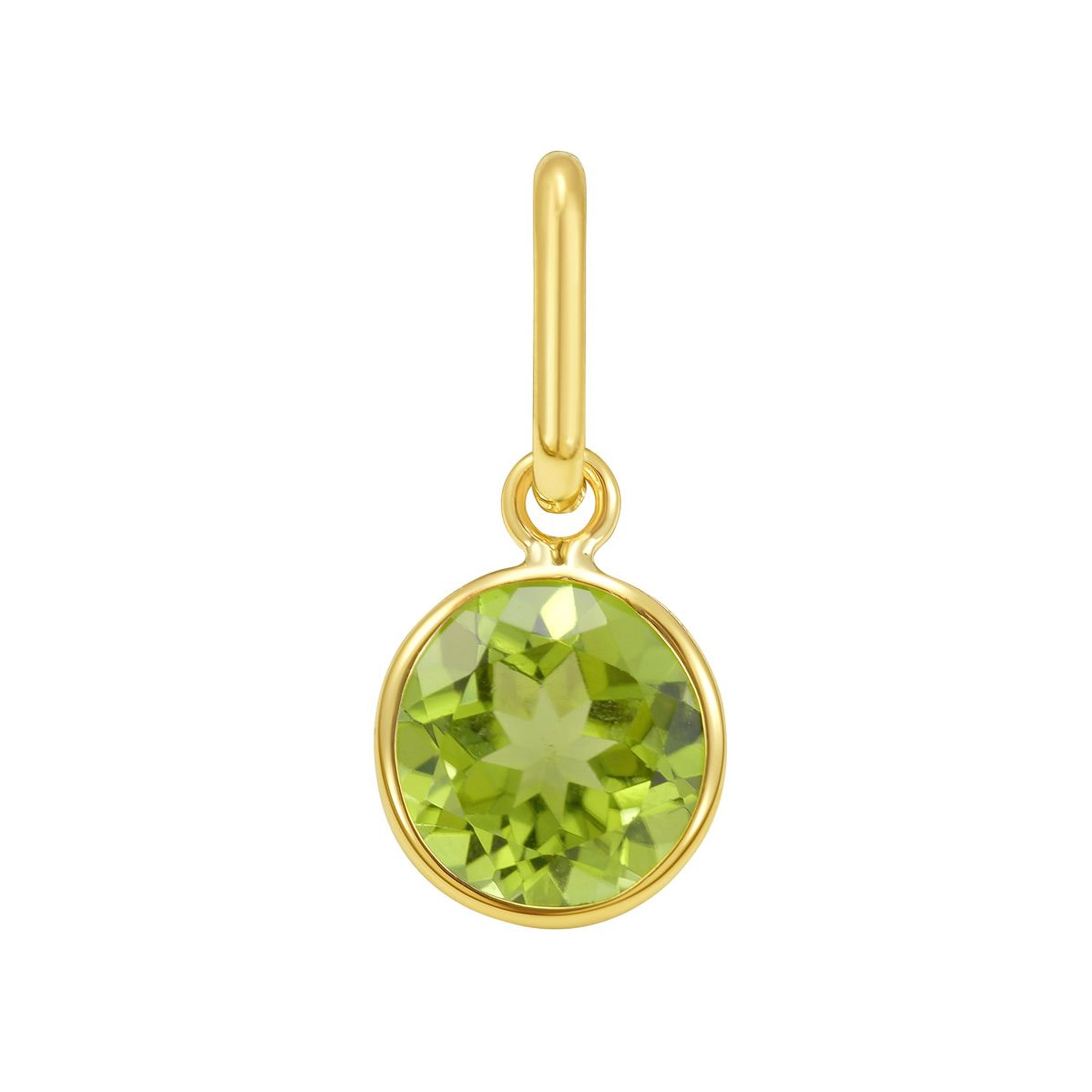 Round Peridot Charm