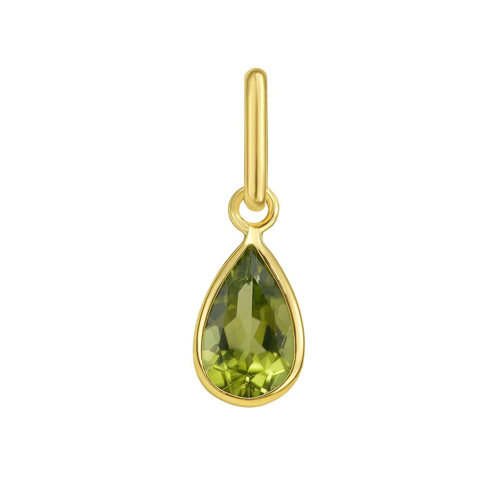 Pear Peridot Charm