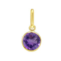 Round Amethyst Charm
