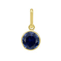Round Blue Sapphire Charm