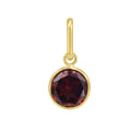 Round Garnet Charm
