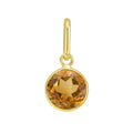 Round Citrine Charm