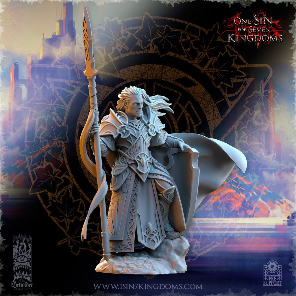 Polomhir, Silvermoor Elves Commander, The Beholder Miniatures