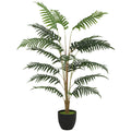 120cm Realistic Fern Topiary in Cement Pot for Indoor & Outdoor, Green