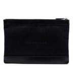 Canvas Navy Clip M Clutch