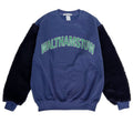 Fur Sleeve Sweatshirt | Navy