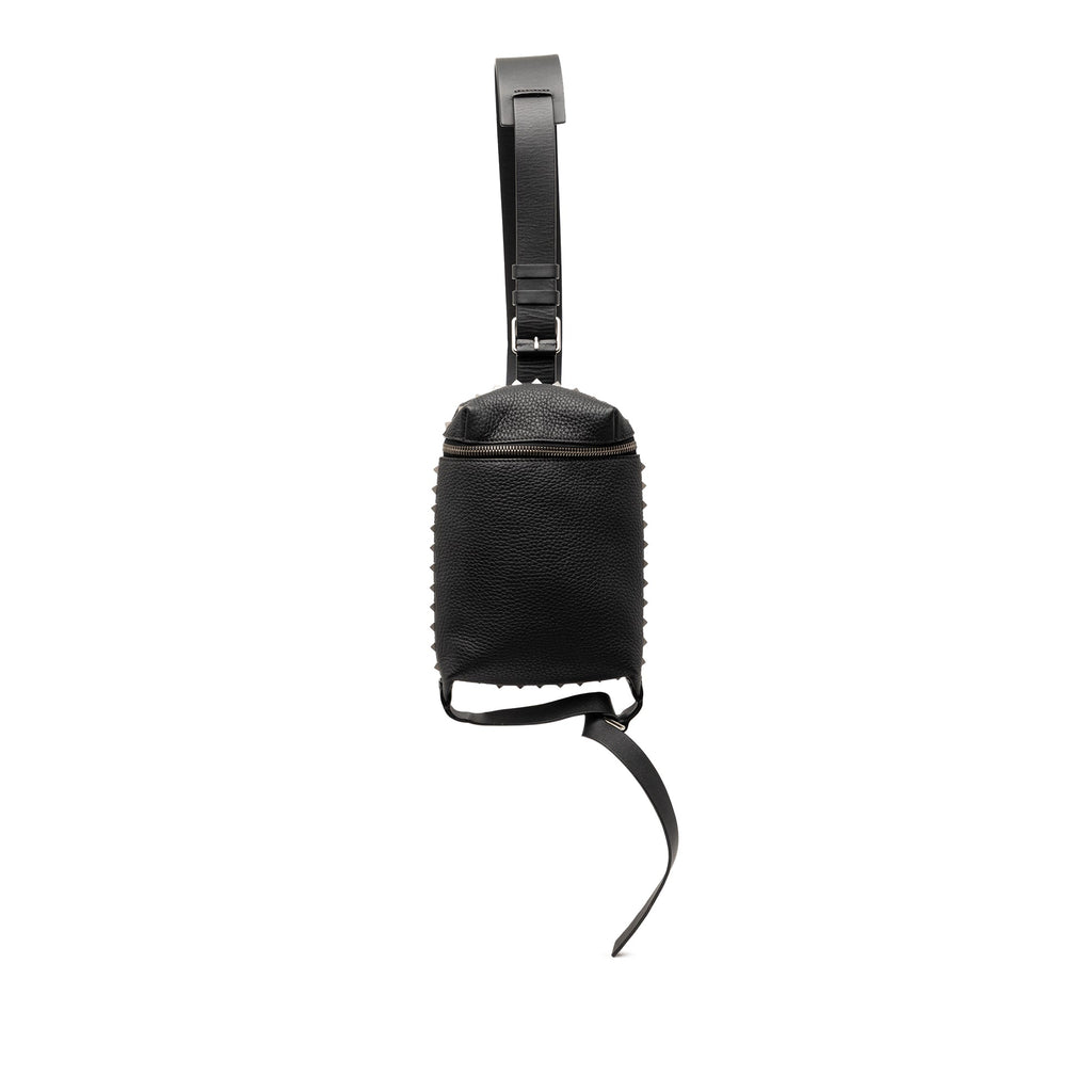 Grainy Calfskin Rockstud Convertible Sling Bag