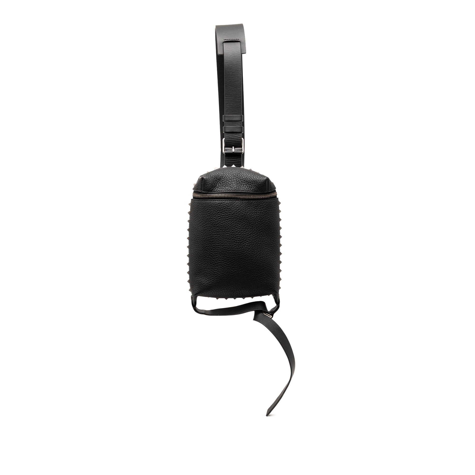 Grainy Calfskin Rockstud Convertible Sling Bag
