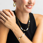 Pulsera con Ojo de Tigre acabado oro 18k - Kimbalbo