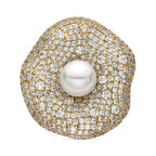 Broche con Perla Blanca acabado oro 18k - Sulwa