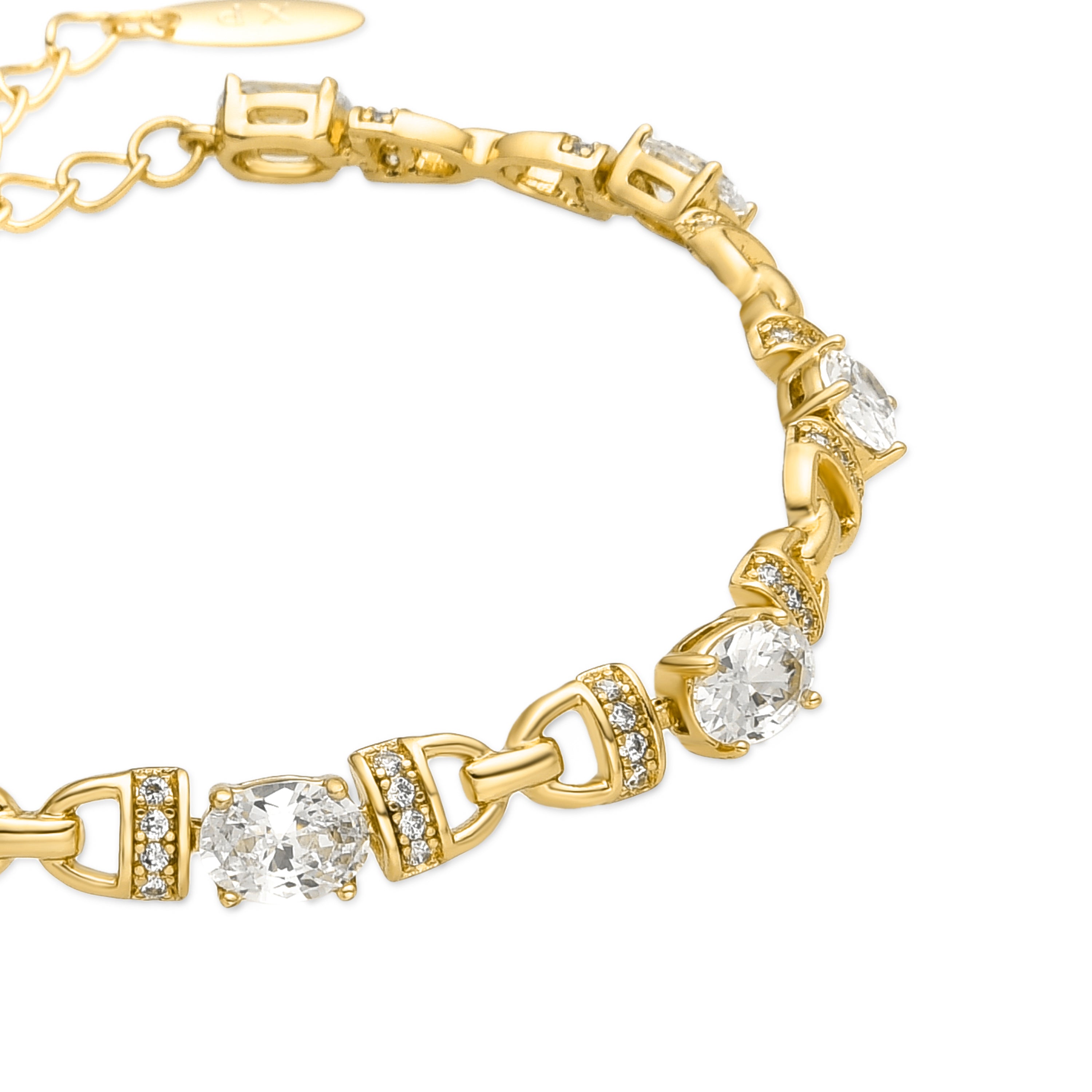 Pulsera con Circonita Brillante acabado oro 18k - Naxa