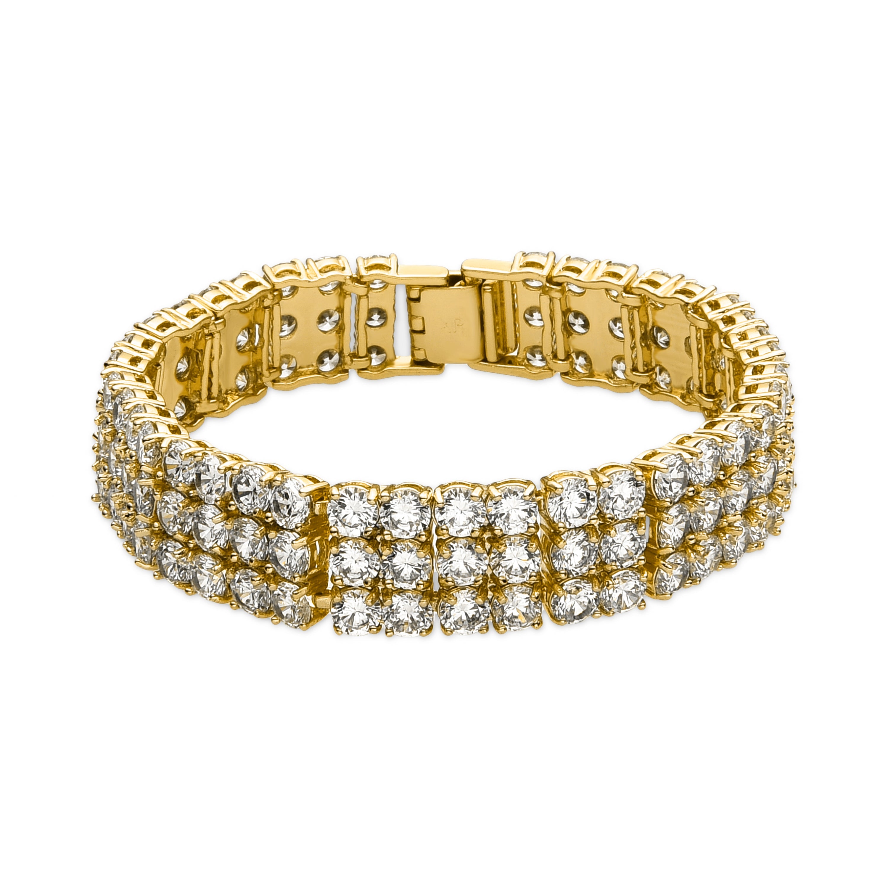 Pulsera con Circonita Brillante acabado oro 18k - Adel