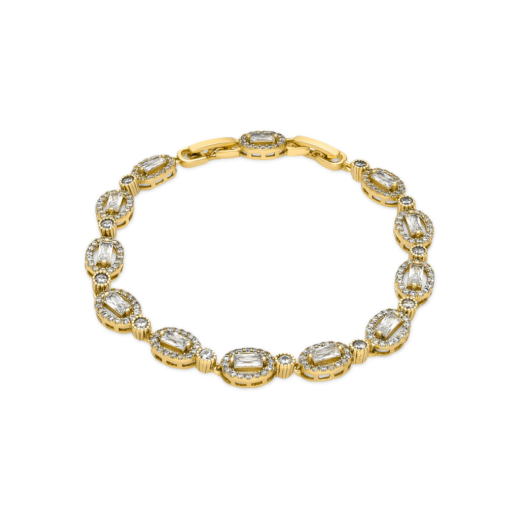 Pulsera con Circonita Brillante acabado oro 18k - Nidul