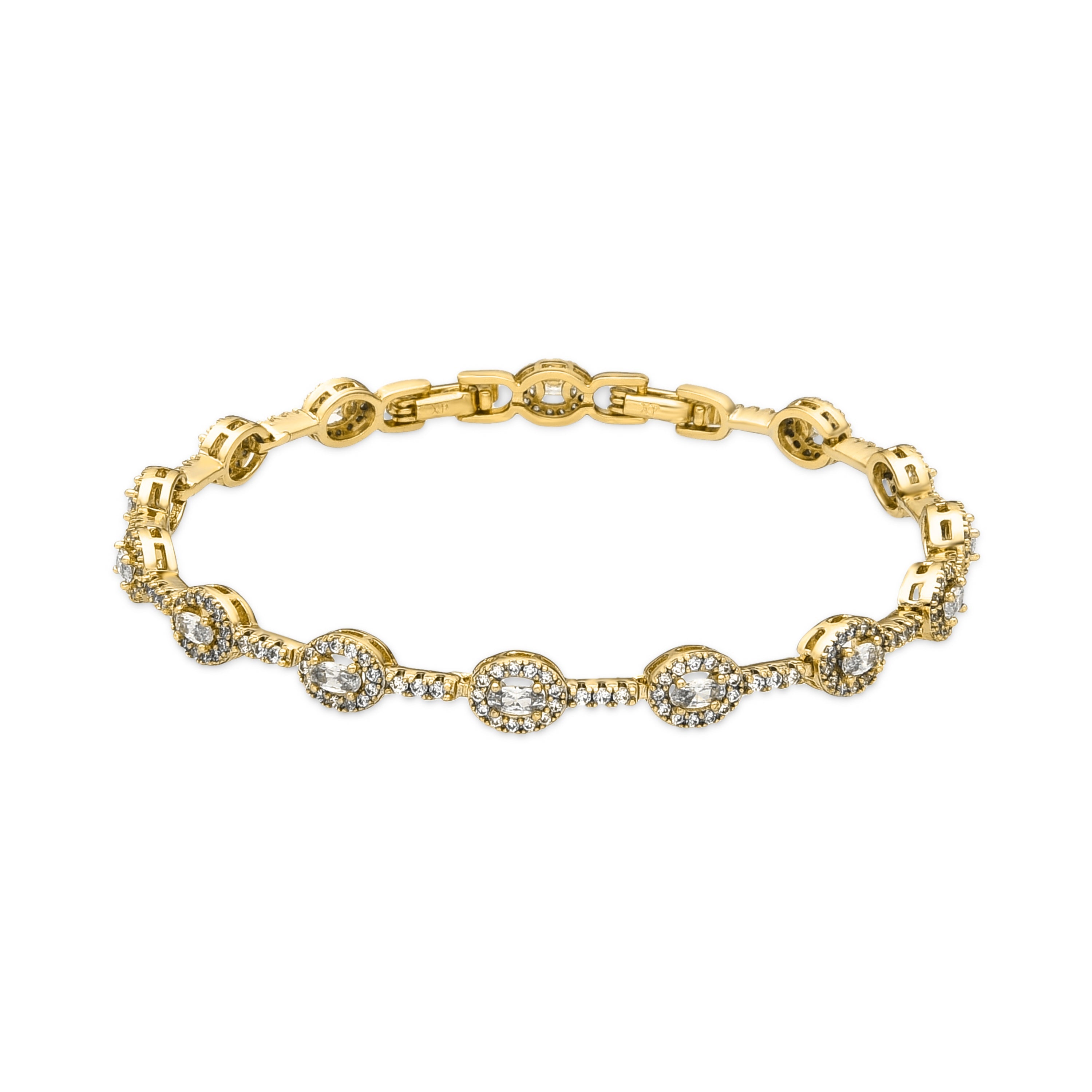 Pulsera con Circonita Brillante acabado oro 18k - Thanis