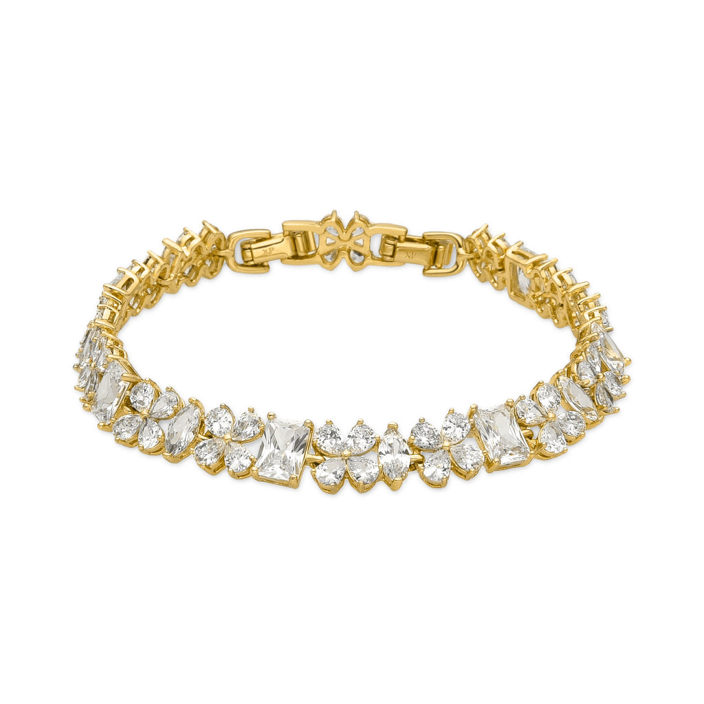 Pulsera con Circonita Brillante acabado oro 18k - Alpi