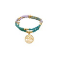 Pulsera con Cristal Azul acabado oro 18k - Zorsi