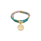 Pulsera con Cristal Azul acabado oro 18k - Zorsi