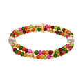 Pulsera con Cristal Rosa acabado oro 18k - Miota