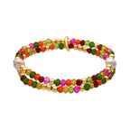 Pulsera con Cristal Rosa acabado oro 18k - Miota