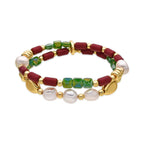 Pulsera con Perla Blanca acabado oro 18k - Kany