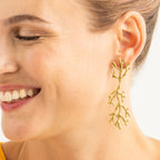 Pendientes acabado oro 18k - Ikuzol