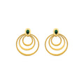 Pendientes con Malaquita acabado oro 18k - Hask
