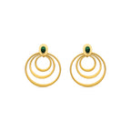 Pendientes con Malaquita acabado oro 18k - Hask