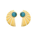 Pendientes con Turquesa acabado oro 18k - Kasfa