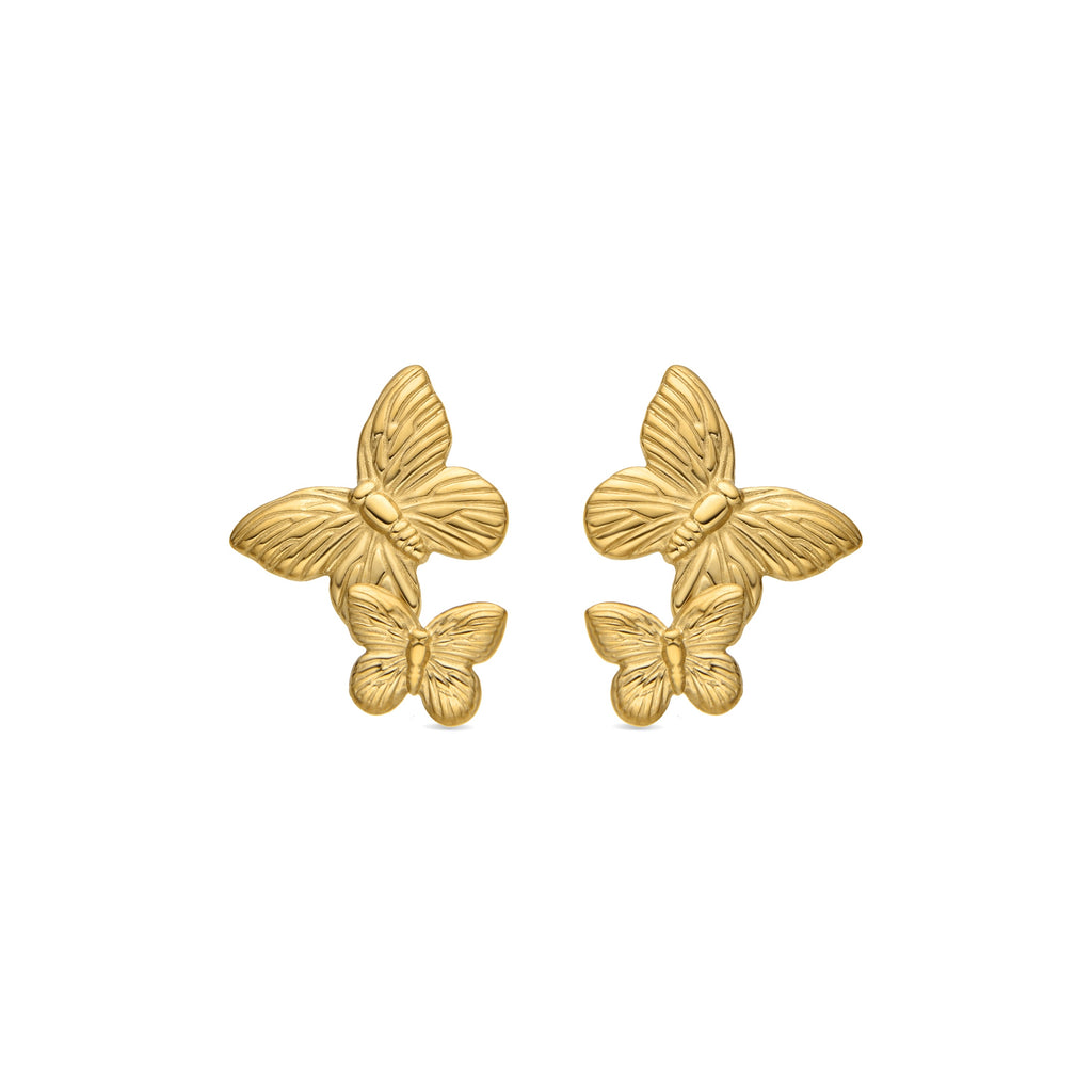 Pendientes acabado oro 18k - Yigba
