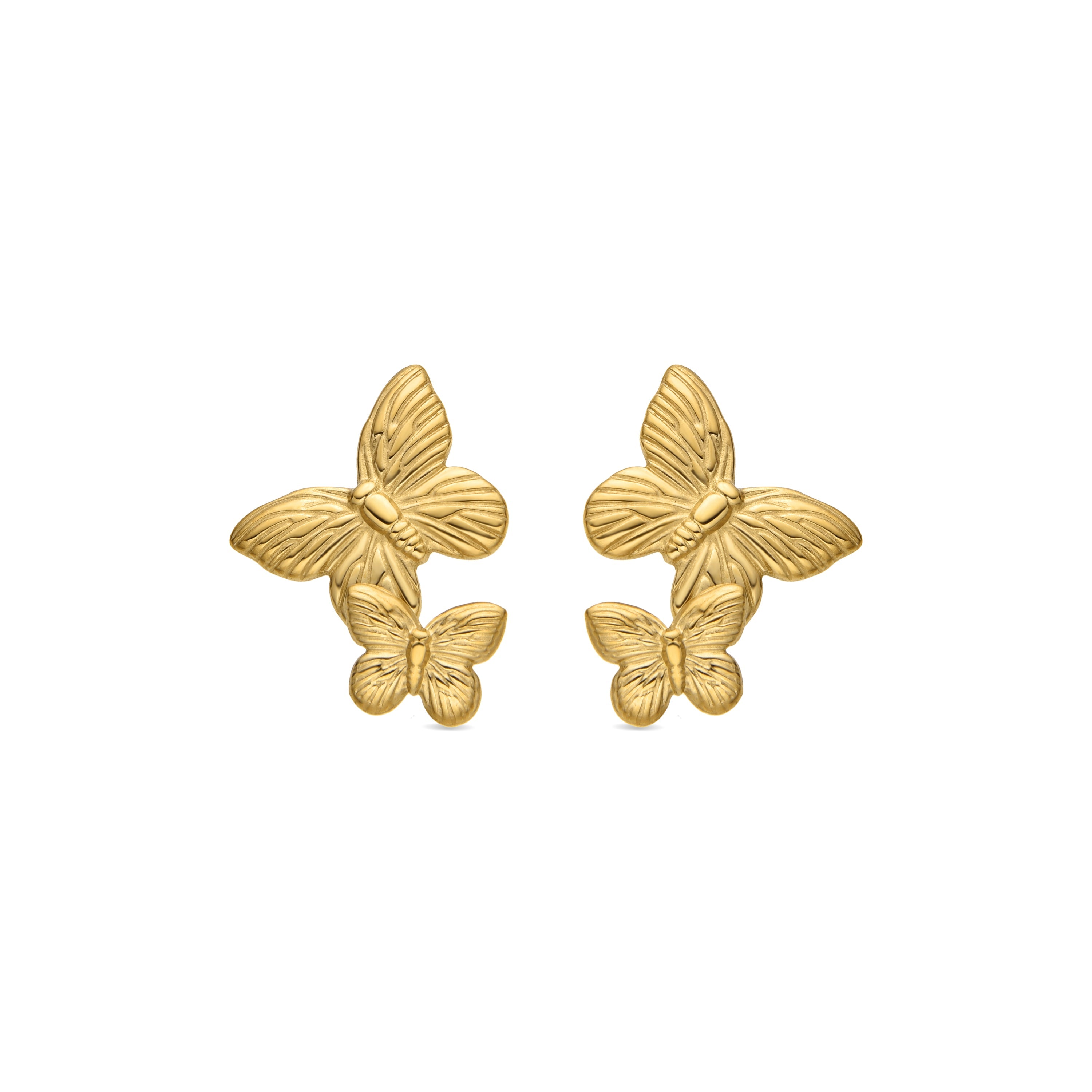 Pendientes acabado oro 18k - Yigba