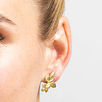 Pendientes acabado oro 18k - Yigba