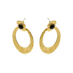 Pendientes con Onix acabado oro 18k - Noraf