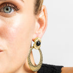 Pendientes con Onix acabado oro 18k - Noraf