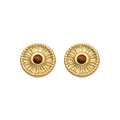 Pendientes con Ojo de Tigre acabado oro 18k - Lanyeb