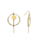 Pendientes con Cristal Multicolor acabado oro 18k - Pova