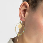 Pendientes con Cristal Multicolor acabado oro 18k - Pova