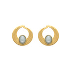 Pendientes con Amazonita acabado oro 18k - Halays
