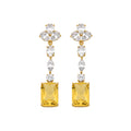 Pendientes con Padparadscha acabado oro 18k - Phami